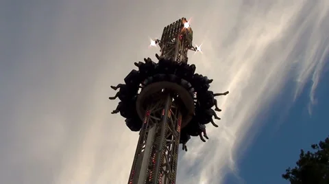 1171 Sunset amusement park Stock Footage 34352640