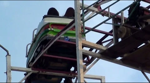 1173 Sunset amusement park Stock Footage 34353635