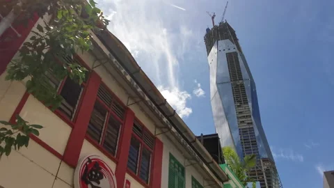 118 Merdeka Tower, a 118-storey, 666-metre skyscraper Kuala Lumpur Malaysia Stock Footage 154071167