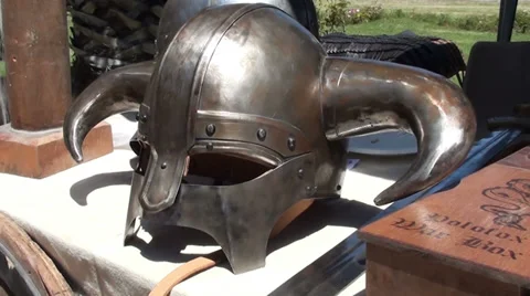 1184 A viking helmet Stock Footage 34443360