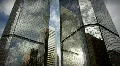 (1185) City Skyscrapers Urban Office Buildings Architecture Timelapse Cloud LOOP HD Footage