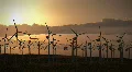 (1194) Electricity Wind Turbines Farm Power Clean Alternative Energy Environm HD Footage