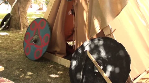 1195 Medieval tent Stock Footage 34540007