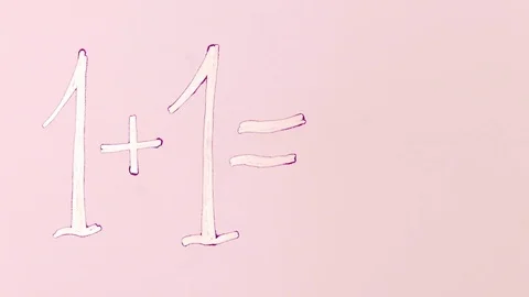 1+1=love Stock Footage 71655435