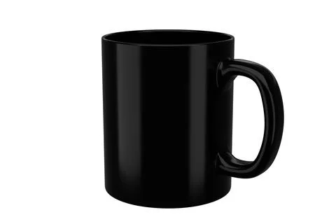11oz black mug on isolated background. Stockillustratie
