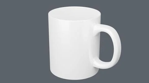 11oz white mugs on isolated background. イラスト素材