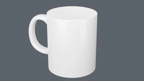 11oz white mugs on isolated background. 库存插图