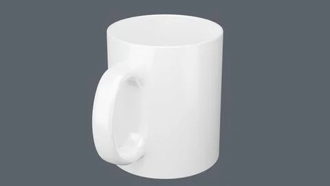 11oz white mugs on isolated background. イラスト素材