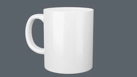 11oz white mugs on isolated background. 库存插图