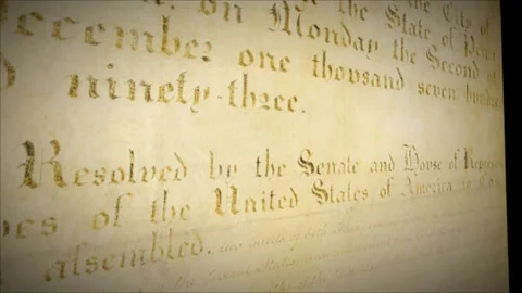 11th Amendment Historical Old Paper Handwritten Document 3 Stock Footage 339289790
