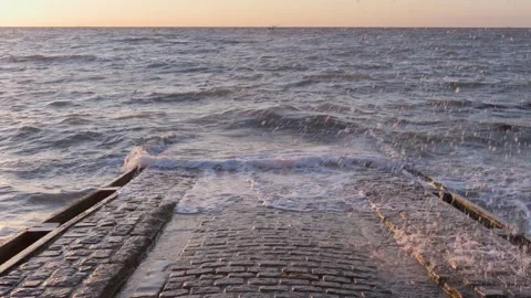 11th May 2026. Boat launch at sunset, Whitstable, East Kent, England, UK Stock-Footage 335385177