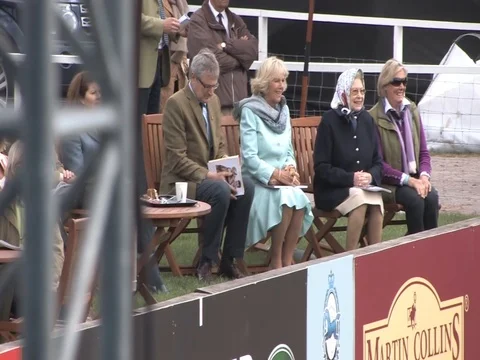 12-05-2011 Queen Elizebeth 2 and Camilla watching the Royal Windsor Horse Show Video stock 104415841