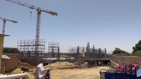 12 06 2023, Luxor, Egypt: Four Seasons Hotel construction site Stock Footage 263597461