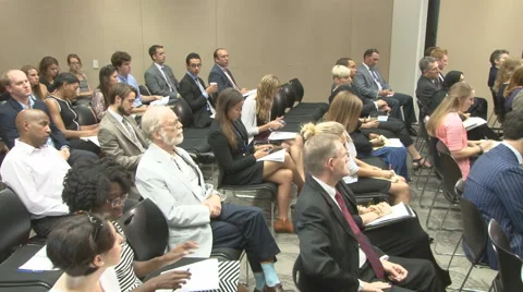 12 of 13  - Audience attends event with Somali President Stock Footage 40769453