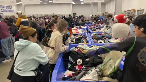 12-30-2025: Hackensack, NJ, USA: Race to the Goodwill Bins Stock Footage 325347140