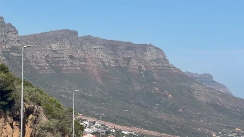 12 Apostles mountain range in Cape Town, South Africa. Stock Footage 342995202