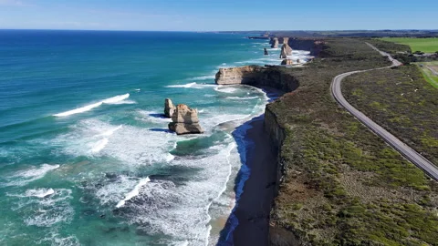 12 Apostles Profile Stock Footage 317497812