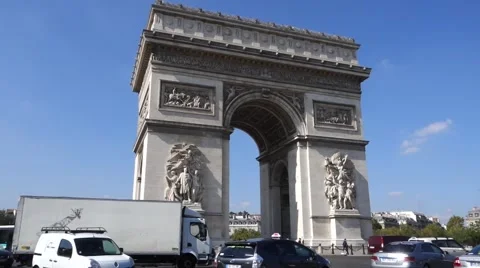 12 Arc de Triomphe 1080P Stock Footage 45345471