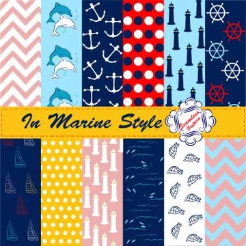 12 background patterns Stock Illustration