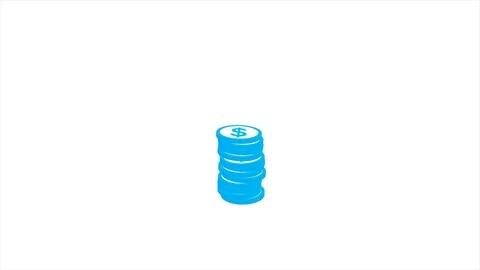 12 Coins Falling Stock Footage 78479392