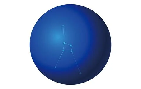 12 constellation blue icons: vector illustration: Cancer Illustrazione stock