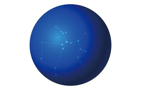 12 constellation blue icons: vector illustration: Sagittarius Stock Illustration