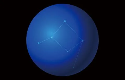 12 constellation blue icons: vector illustration: Aquarius Stock Illustration