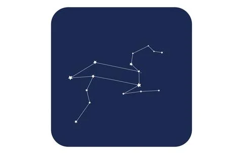 12 constellation blue icons: Vector illustration: Leo Stock Illustration