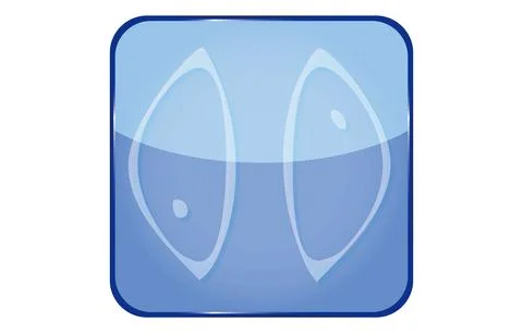 12 constellation blue icons: vector illustration: Pisces Stock Illustration