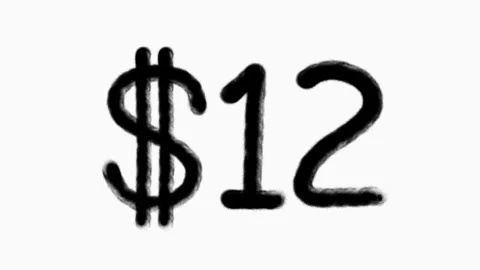 12 Dollar Hand Drawn Animation For Finance Currency Money Business Concept Stock Footage 303564971