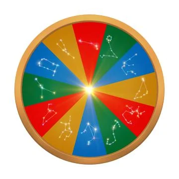 12 Horoscopes with 4 colors elements Illustrazione stock