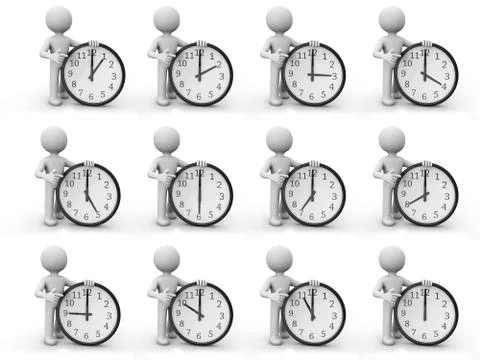 12 hours Stock Illustration