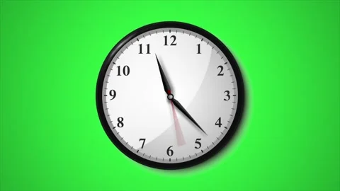 12 Hours Seamless Wall Clock Looping Forward Stock Footage 326629675