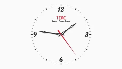 12 Hours Speed Animation 3D Wall Clock Timetable Schedule Stock Footage 192893948