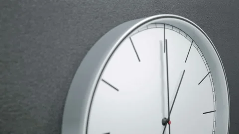 12 hours timelapse of modern design minimalistic clock on dark wall. 動画素材 95004490