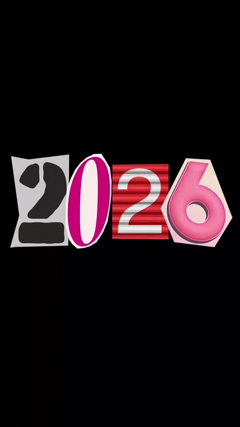 12. Paper Text Animation of 2026 Stop Motion Style Year Reveal 4K Motion Gra Stock Footage 314276012