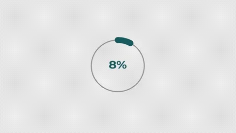 12 Percent Circular Pie Chart Animation 4K Stock Footage 339362227