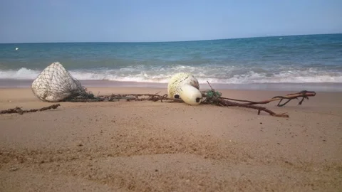 12 sandy beach with wave and breeze sound Stock Footage 145650887