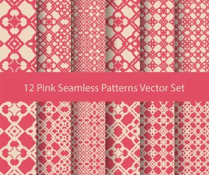 12 seamless pattern set Stock-Illustration