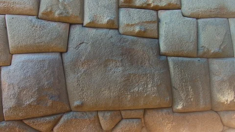 12 sided Inca Angle Wall Stone located at Cusco in Peru. Stock Footage 115105371