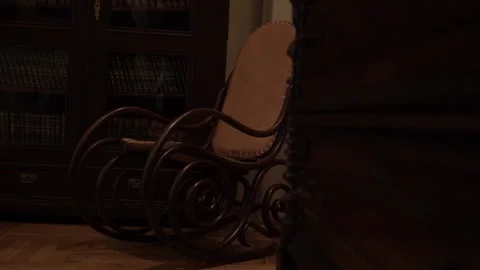 1/2 Slow Motion Rocking Chair In The Dar... | Stock Video | Pond5