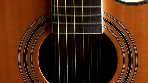 12 string guitar with camera movement upwards 스톡 동영상 224102686