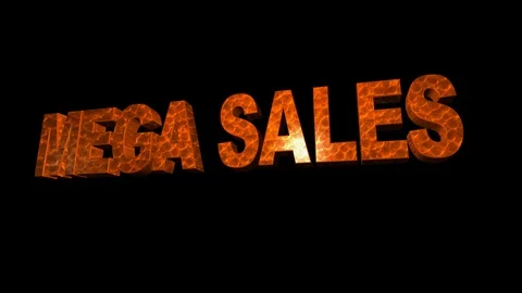 12 Text Animation that Dissolves into Particles Mega Sales Stock-Footage 129683485