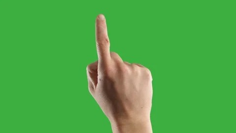 12 Touchscreen Hand Gestures, Green Screen Stock Footage 146176917