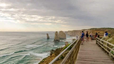 12 twelve apostels australia hyperlapse and timelapse 4k Stock-Footage 54243342