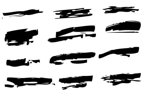 12 Vector Scribble Hand Draw Sketch Horizontal Line for your design element Illustrazione stock
