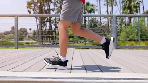 12 Year Old Boy Jogging In a Park in Los Angeles Stock-Footage 266333435
