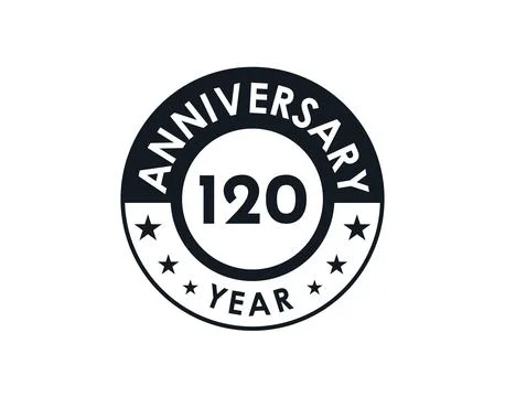 120 years anniversary badge vector design Stock Illustration