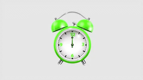 12.00 Alarm Clock Alpha Stockbeeldmateriaal 276286658