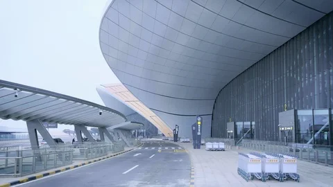 中国北京大兴国际机场航站楼 Video stock 120430364